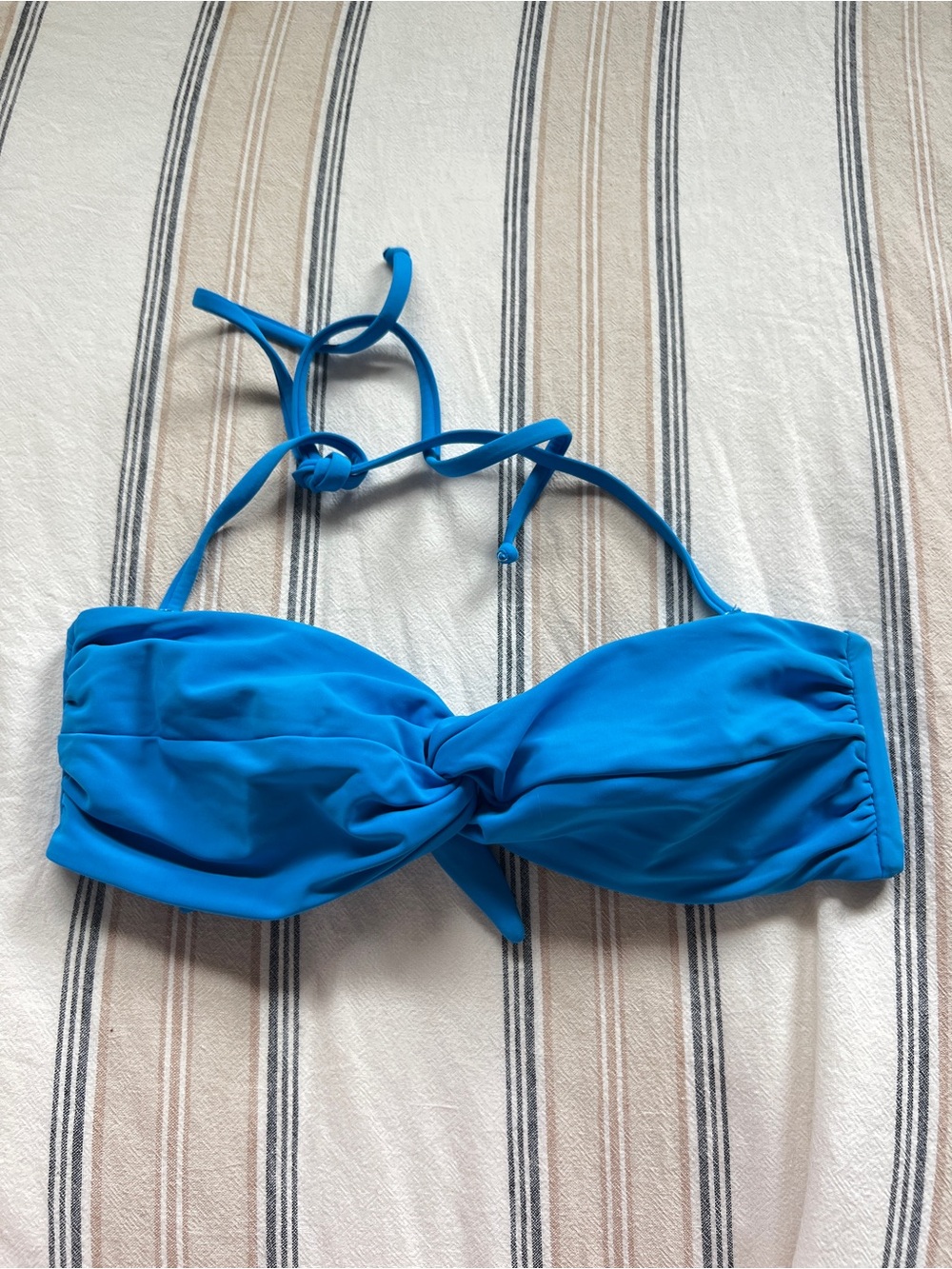 Mara Hoffman Bandeau Bikini top Blue Twist-Front - S